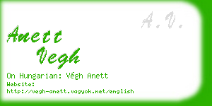 anett vegh business card